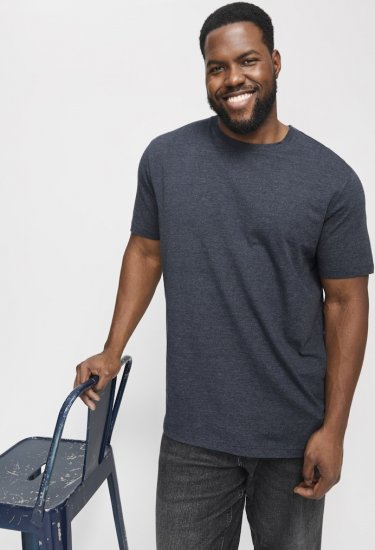 Jack & Jones ORGANIC T-Shirt Navy Blazer/Melange - T-paidat - Isot T-paidat 2XL – 14XL