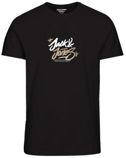 Jack & Jones JORSEQUOIA T-Shirt Black - T-paidat - Isot T-paidat 2XL – 14XL