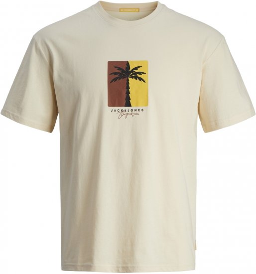 Jack & Jones JORMARBELLA BRANDING TEE SS Buttercream - T-paidat - Isot T-paidat 2XL – 14XL