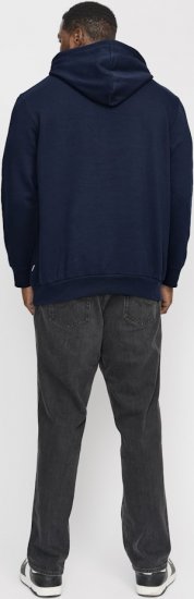 Jack & Jones CORP OLD LOGO REG FIT Hoodie Navy Blazer - Hupparit ja collegepaidat - Miesten hupparit ja collegepaidat isot koot