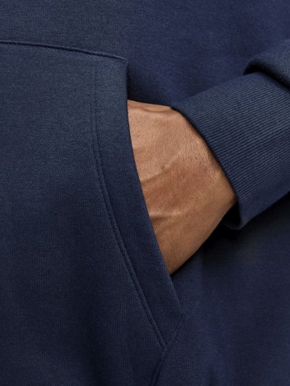 Jack & Jones CORP OLD LOGO REG FIT Hoodie Navy Blazer - Hupparit ja collegepaidat - Miesten hupparit ja collegepaidat isot koot