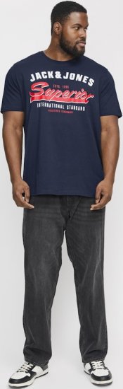 Jack & Jones LOGO O-Neck T-Shirt Dark Blue - T-paidat - Isot T-paidat 2XL – 14XL