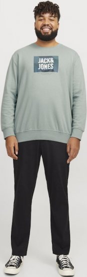 Jack & Jones HUDSON Sweatshirt Iceberg Green - Hupparit ja collegepaidat - Miesten hupparit ja collegepaidat isot koot