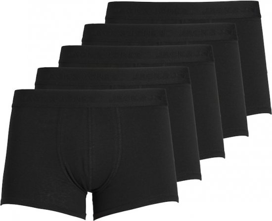 Jack & Jones TONE IN TONE Trunks 5-Pack Black - Alusvaatteet & uimavaatteet - Miesten Isot alusvaatteet 