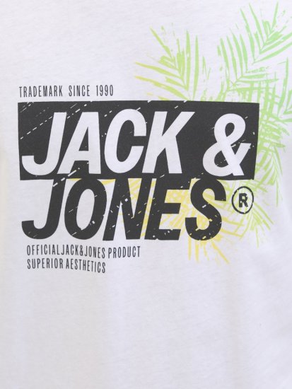  Jack & Jones Jaxon Crew Neck T-Shirt White - T-paidat - Isot T-paidat 2XL – 14XL