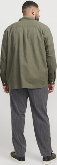 Jack & Jones Raymond Spring Long Sleeve Overshirt Green - Kauluspaidat - Miesten isot kauluspaidat 2XL – 8XL