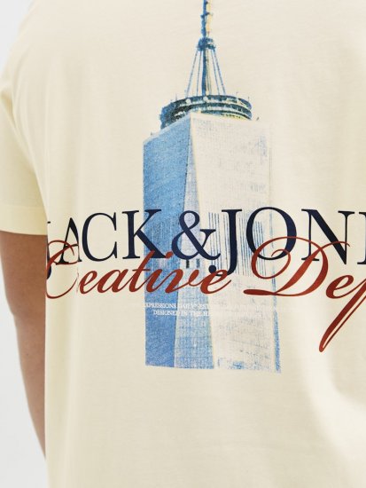 Jack & Jones Boston Photo Crew Neck T-Shirt Antique White - T-paidat - Isot T-paidat 2XL – 14XL