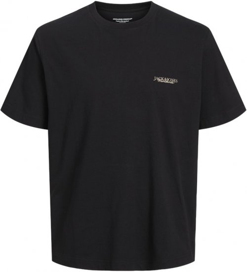 Jack & Jones Boston Photo Crew Neck T-Shirt Black - T-paidat - Isot T-paidat 2XL – 14XL