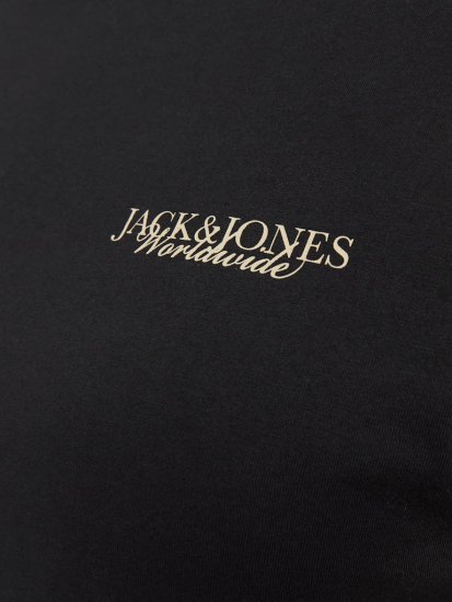 Jack & Jones Boston Photo Crew Neck T-Shirt Black - T-paidat - Isot T-paidat 2XL – 14XL
