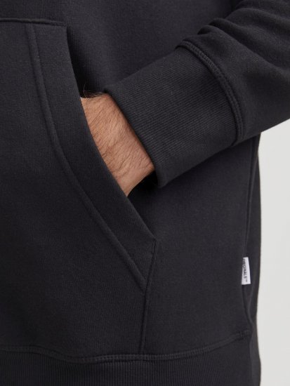 Jack & Jones Frederiksberg Box Script Hoodie Black - Hupparit ja collegepaidat - Miesten hupparit ja collegepaidat isot koot