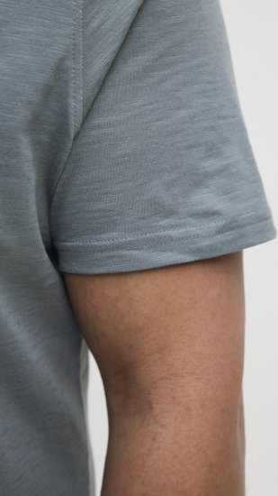 Jack & Jones Split Pocket Print T-Shirt Grey - T-paidat - Isot T-paidat 2XL – 14XL