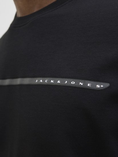 Jack & Jones FUSION Full Branding T-Shirt Black - T-paidat - Isot T-paidat 2XL – 14XL