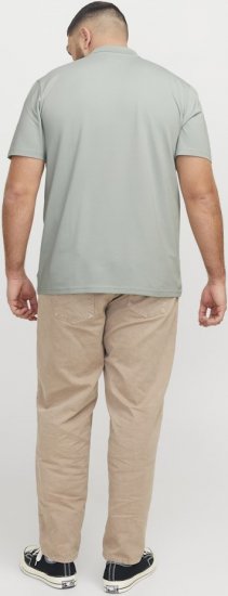 Jack & Jones Fusion Pique Zipper Polo Green/Blue - Pikeepaidat - Miesten isot pikeepaidat