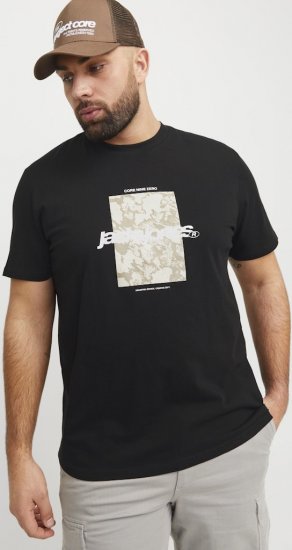 Jack & Jones Tarmac Camo Crew Neck T-Shirt Black - T-paidat - Isot T-paidat 2XL – 14XL