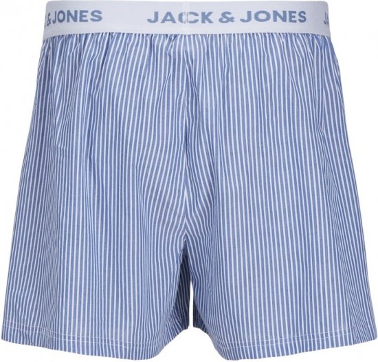 Jack & Jones TOKYO Woven Coronet Blue - Blue Stripes Boxers 3-Pack Black - Alusvaatteet & uimavaatteet - Miesten Isot alusvaatteet 