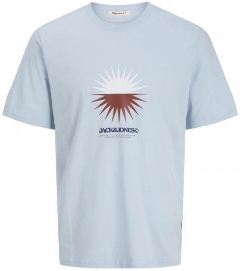 Jack & Jones Vira Branding Crew Neck T-Shirt Skyway - T-paidat - Isot T-paidat 2XL – 14XL