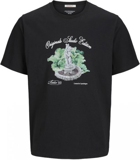 Jack & Jones Hydra Crew Neck T-Shirt Black - T-paidat - Isot T-paidat 2XL – 14XL