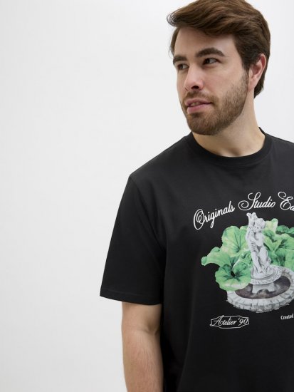 Jack & Jones Hydra Crew Neck T-Shirt Black - T-paidat - Isot T-paidat 2XL – 14XL