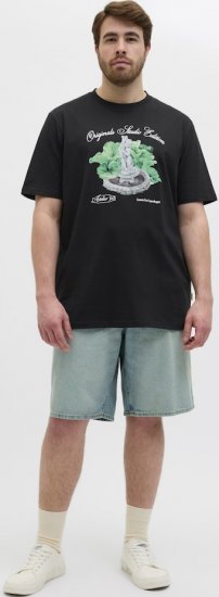 Jack & Jones Hydra Crew Neck T-Shirt Black - T-paidat - Isot T-paidat 2XL – 14XL