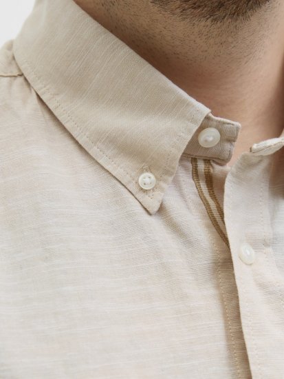 Jack & Jones Summer Shield Short Sleeve Shirt White Pepper - Kauluspaidat - Miesten isot kauluspaidat 2XL – 8XL