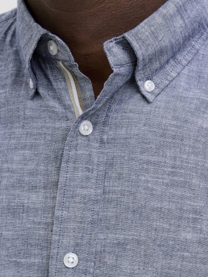 Jack & Jones Summer Shield Short Sleeve Shirt Faded Denim - Kauluspaidat - Miesten isot kauluspaidat 2XL – 8XL