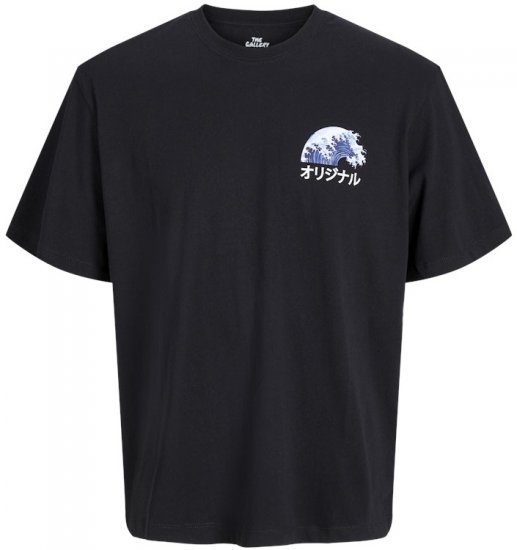 Jack & Jones Fuji Crew Neck T-Shirt Black - T-paidat - Isot T-paidat 2XL – 14XL
