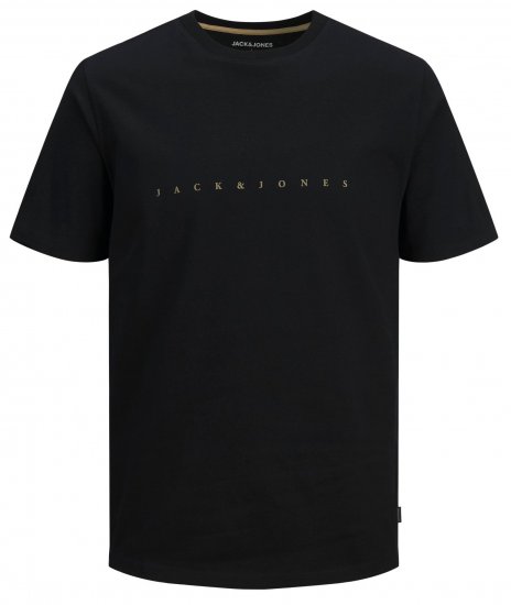 Jack & Jones JJFONT T-Shirt Black - T-paidat - Isot T-paidat 2XL – 14XL