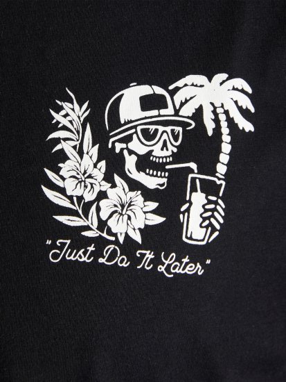 Jack & Jones JJCHILLER With Back Print Black - T-paidat - Isot T-paidat 2XL – 14XL