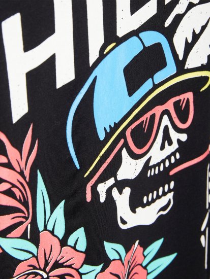 Jack & Jones JJCHILLER With Back Print Black - T-paidat - Isot T-paidat 2XL – 14XL