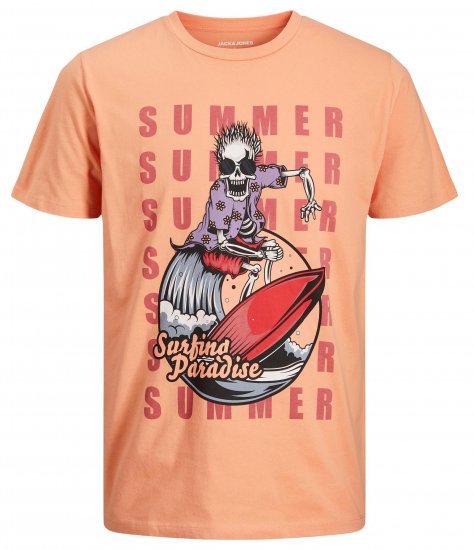 Jack & Jones JJEUSTACE T-Shirt Orange - T-paidat - Isot T-paidat 2XL – 14XL