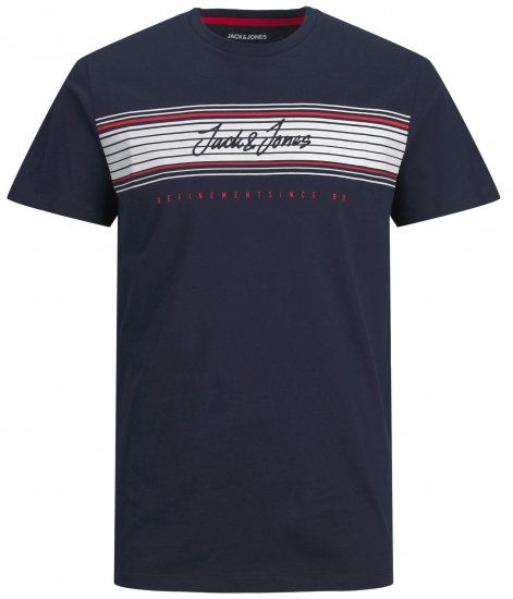 Jack & Jones JJLEO T-shirt Navy - T-paidat - Isot T-paidat 2XL – 14XL