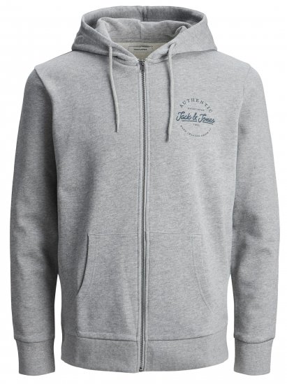 Jack & Jones JJDUSTY Hoodie Light Gray - Hupparit ja collegepaidat - Miesten hupparit ja collegepaidat isot koot