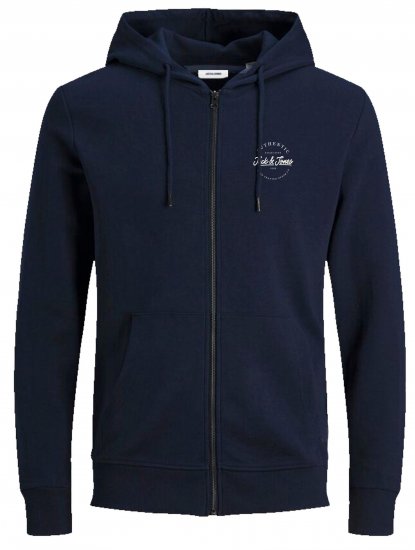 Jack & Jones JJDUSTY Hoodie Navy - Hupparit ja collegepaidat - Miesten hupparit ja collegepaidat isot koot