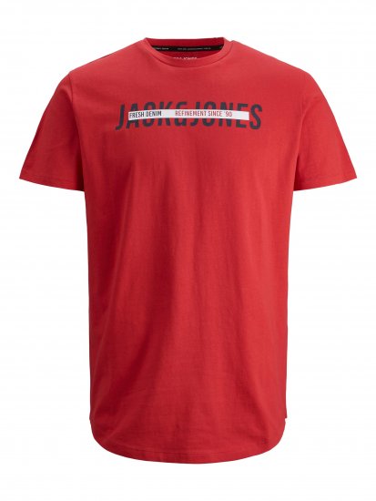 Jack & Jones JJTEO T-Shirt Red - T-paidat - Isot T-paidat 2XL – 14XL