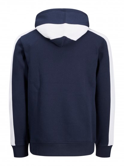 Jack & Jones JJCUT SWEAT Hoodie Navy - Hupparit ja collegepaidat - Miesten hupparit ja collegepaidat isot koot