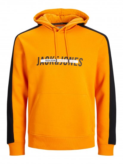 Jack & Jones JJCUT SWEAT Hoodie Orange - Hupparit ja collegepaidat - Miesten hupparit ja collegepaidat isot koot
