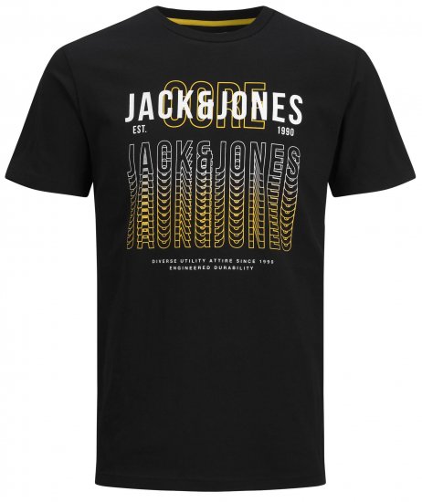 Jack & Jones JJCYBER T-Shirt Black - T-paidat - Isot T-paidat 2XL – 14XL
