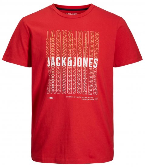 Jack & Jones JJCYBER T-Shirt Red - T-paidat - Isot T-paidat 2XL – 8XL