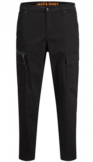 Jack & Jones JPSTACE JJDEX Cargo Pants Black - Farkut ja housut - Miesten isot farkut ja isot housut W40-W70