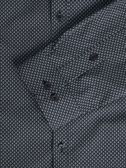 Jack & Jones JPRBLACARDIFF Print LS Shirt Navy - Kauluspaidat - Miesten isot kauluspaidat 2XL – 8XL