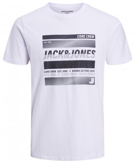 Jack & Jones JCOARC T-Shirt White - T-paidat - Isot T-paidat 2XL – 14XL