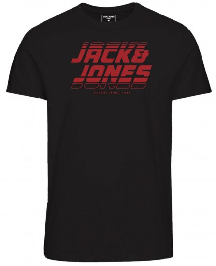 Jack & Jones JCOELLIOT T-Shirt Black - T-paidat - Isot T-paidat 2XL – 14XL