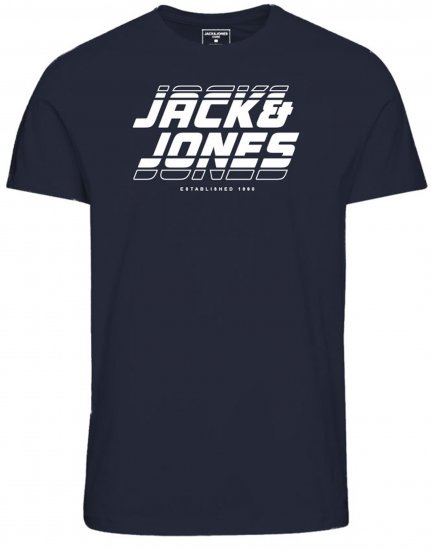 Jack & Jones JCOELLIOT T-Shirt Navy Blazer - T-paidat - Isot T-paidat 2XL – 14XL