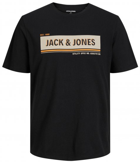 Jack & Jones JCOADAM T-Shirt Black - T-paidat - Isot T-paidat 2XL – 14XL