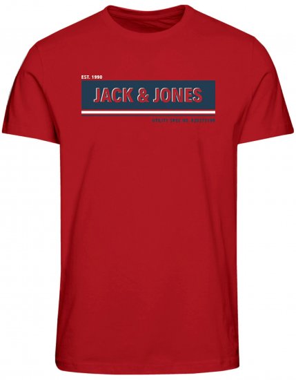 Jack & Jones JCOADAM T-Shirt Pompeian Red - T-paidat - Isot T-paidat 2XL – 14XL