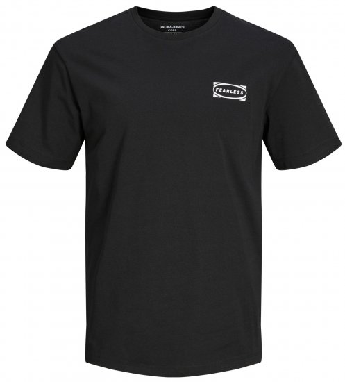 Jack & Jones JCOEDTN T-Shirt with Back Print Black - T-paidat - Isot T-paidat 2XL – 14XL