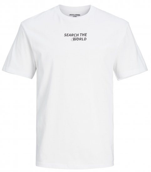 Jack & Jones JCOEDTN T-Shirt White - T-paidat - Isot T-paidat 2XL – 14XL