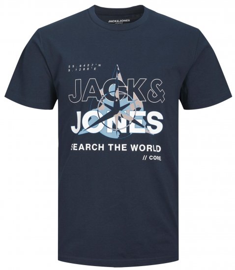 Jack & Jones JCOHUNT T-Shirt Navy Blazer - T-paidat - Isot T-paidat 2XL – 14XL