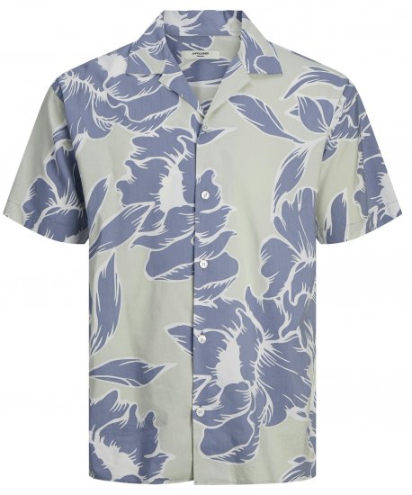 Jack & Jones JPRBLAPALMA RESORT Shirt Green Tint - Kauluspaidat - Miesten isot kauluspaidat 2XL – 8XL