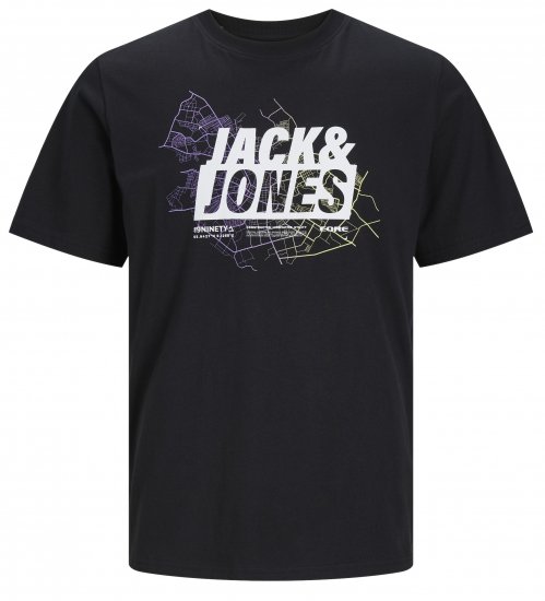 Jack & Jones JCOMAP LOGO T-Shirt Black - T-paidat - Isot T-paidat 2XL – 14XL